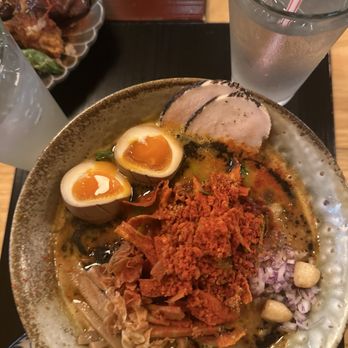 Mensho - Garlic Knockout with Chicken instead of pork chashu and an egg. This place has ruined ramen for me can't have it anywhere else - Noodles Near Me - Houston, Texas Mensho - Garlic Knockout with Chicken instead of pork chashu and an egg. This place has ruined ramen for me can't have it anywhere else - Noodles Near Me - Houston, Texas