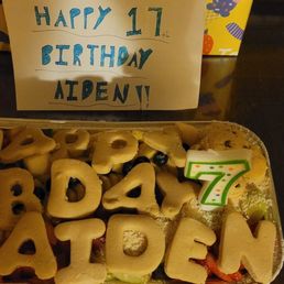Half tray of yumminess for the Birthday Boy! Half tray of yumminess for the Birthday Boy!