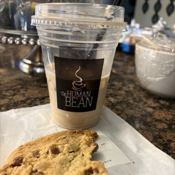 The Human Bean - Got the iced choc Mac breve and a chocolate chip cookie. Nice coffee place two drive thru lanes everything is clean and new. Nice staff. - Coffee & Tea Near Me - Clovis, California The Human Bean - Got the iced choc Mac breve and a chocolate chip cookie. Nice coffee place two drive thru lanes everything is clean and new. Nice staff. - Coffee & Tea Near Me - Clovis, California