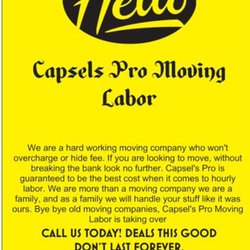 Capsels Pro Moving Labor