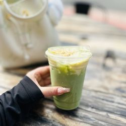 Okayama Kobo Bakery & Cafe - Banana + matcha = YUM.
