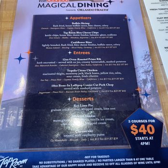 The Tap Room at Dubsdread - Magical Dining Menu. - American Near Me - Orlando, Florida The Tap Room at Dubsdread - Magical Dining Menu. - American Near Me - Orlando, Florida