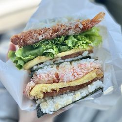 Riceful - Top: Tempura Shrimp Onigiri ; bottom: Go Cal Onigiri