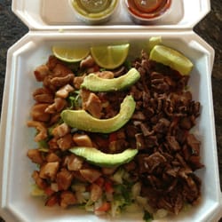 Tacos Fiesta Mexicana Taco Truck - Chicken and Asada taco salad.