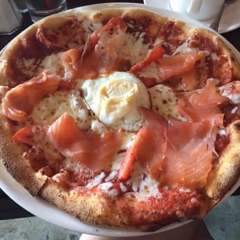 DiWine - Breakfast Lox pizza - Wine Bars Near Me - Astoria, New York
