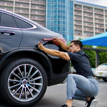 Doctor Storm - Auto hail repair getting finished by Saul on a 2021 Mercedes GLC AMG - Mobile Dent Repair Near Me Doctor Storm - Auto hail repair getting finished by Saul on a 2021 Mercedes GLC AMG - Mobile Dent Repair Near Me