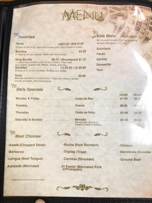 Menu photo 5 La Espiga De Oro Clovis, NM