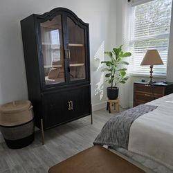 Sweet Tea Treasures - Armoire - we did some slight reno & took the shelves out and replaced w/a hanging rod