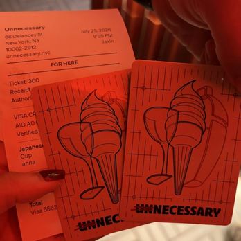 Unnecessary - Ice Cream & Frozen Yogurt Near Me - New York, New York