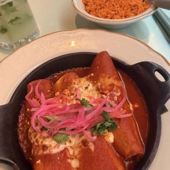 El Presidente - Short Rib Enchilada (note rice was ordered separately) - Mexican Near Me - Washington, DC, District of Columbia