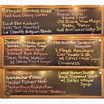 Kasey's Tavern - The draft craft menu, cut from my photos over the bar (Feb 2026) - Sports Bars Near Me - Chicago, Illinois