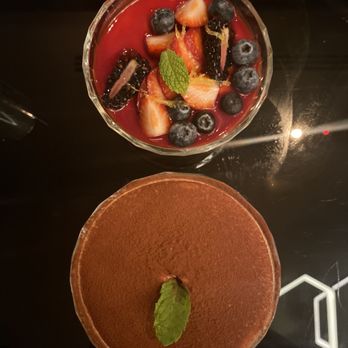 Cino - Tiramisu and mango panna cotta - Italian Near Me - Honolulu, Hawaii