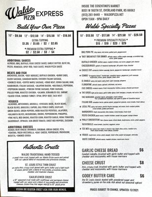 Menu photo 1 Waldo Pizza Express Overland Park, KS Menu photo 1 Waldo Pizza Express Overland Park, KS