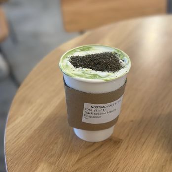 Nostimo Cafe & Tea - Black Sesame Matcha Einspanner - Coffee & Tea Near Me - Westminster, California Nostimo Cafe & Tea - Black Sesame Matcha Einspanner - Coffee & Tea Near Me - Westminster, California