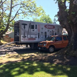 Outdoor furniture delivered by two friendly and hard working fellows!
