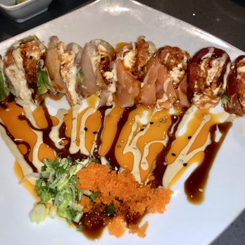 Sushi On Fire - The HB Sun (has no rice) - Sushi Bars Near Me - Long Beach, California Sushi On Fire - The HB Sun (has no rice) - Sushi Bars Near Me - Long Beach, California