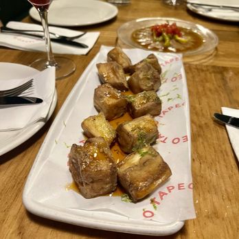 Tapeo - Fried aubergines (eggplant) with honey and lime - Tapas Bars Near Me - Barcelona, B Tapeo - Fried aubergines (eggplant) with honey and lime - Tapas Bars Near Me - Barcelona, B