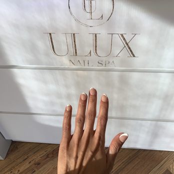 Ulux Nail Spa - asymmetrical french manicure - Nail Salons Near Me - Dallas, Texas