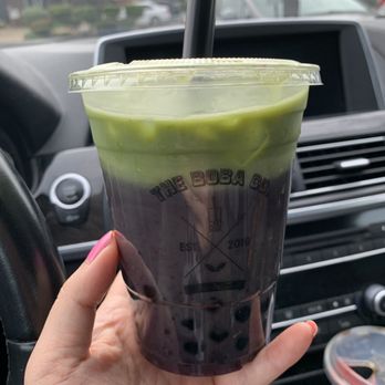 The Boba Co - Blueberry matcha wit almond milk n boba - Bubble Tea Near Me - Poway, California