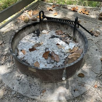Coe Landing RV Park - The ash filled fire pit - RV Parks Near Me - Tallahassee, Florida Coe Landing RV Park - The ash filled fire pit - RV Parks Near Me - Tallahassee, Florida