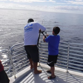 UFO Parasail - Captain Dwayne was very patient and helpful to the youngest fisherman on the boat - Boat Charters Near Me - Lahaina, Hawaii UFO Parasail - Captain Dwayne was very patient and helpful to the youngest fisherman on the boat - Boat Charters Near Me - Lahaina, Hawaii