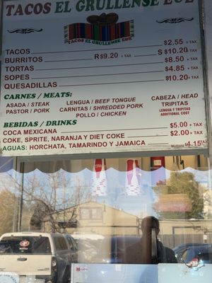 Menu photo 2 Tacos El Grullense E&E Redwood City, CA