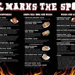 X Marks The Spot - Our from scratch menu