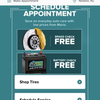 Mavis Discount Tire - Sure looks like they're called appointments even though the guy tried to say they're just "reservations" because they're never on time. - Tires Near Me - Newton, New Jersey Mavis Discount Tire - Sure looks like they're called appointments even though the guy tried to say they're just "reservations" because they're never on time. - Tires Near Me - Newton, New Jersey