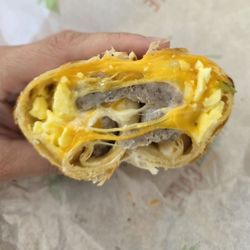 Breakfast wrap - this is both halves together - very small