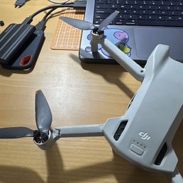 Damaged drone Damaged drone