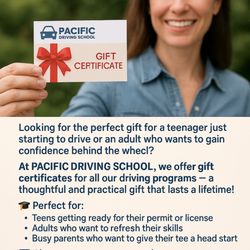 Pacific Driving School - Gift Certificate
