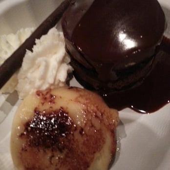 Summit House - creme brule and chocolate cake(?) - Steakhouses Near Me - Fullerton, California Summit House - creme brule and chocolate cake(?) - Steakhouses Near Me - Fullerton, California