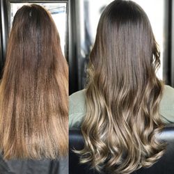 X Beauty Studio - Before & After subtle ash balayage  BY @JasminXMoreno FOLLOW US ON INSTAGRAM & FACEBOOK: @XBeautyStudio