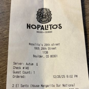 Nopalito's - Happy hour prices expire!? - Mexican Near Me - Boulder, Colorado