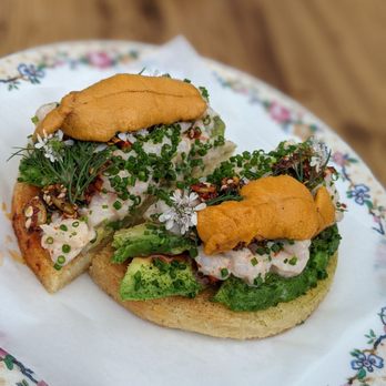 Snail Bar - Table favorite, arepa w/ uni.  Really tasty uni! - Wine Bars Near Me - Oakland, California
