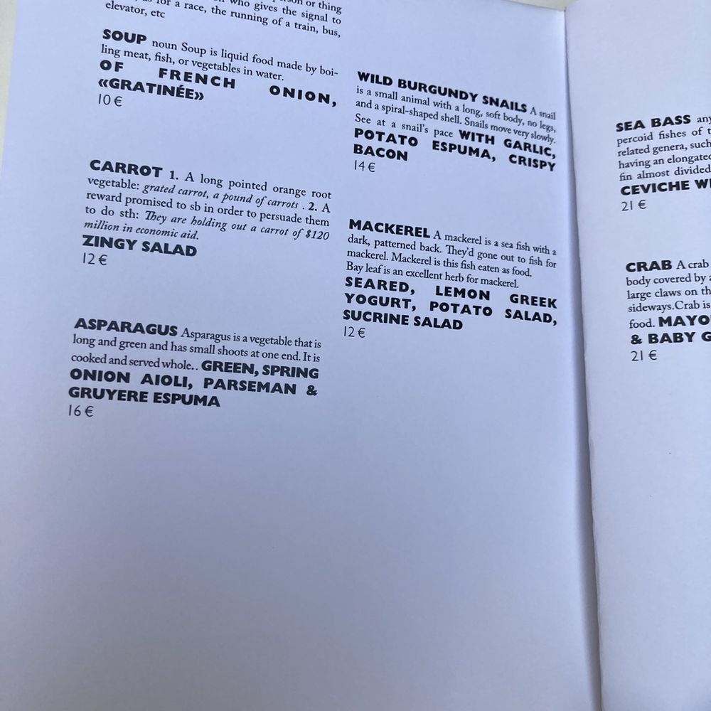 Menu Menu