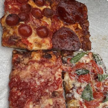MAMA'S TOO! - Pepperoni (top left), Angry Nonna (top right), Upside Down (bottom left), Bruschetta (bottom right) - Pizza Near Me - New York, New York MAMA'S TOO! - Pepperoni (top left), Angry Nonna (top right), Upside Down (bottom left), Bruschetta (bottom right) - Pizza Near Me - New York, New York