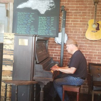 The Eddy Pub - Our ride leader decided to entertain the brunch crowd with some impromptu keyboard skills. - Pubs Near Me - Saxapahaw, North Carolina The Eddy Pub - Our ride leader decided to entertain the brunch crowd with some impromptu keyboard skills. - Pubs Near Me - Saxapahaw, North Carolina