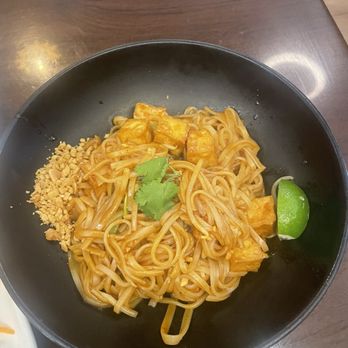 Spice 55 Thai & Sushi - Pad Thai w/ tofu and no egg - Thai Near Me - Helen, Georgia Spice 55 Thai & Sushi - Pad Thai w/ tofu and no egg - Thai Near Me - Helen, Georgia