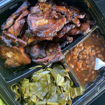 Ohio Hog Company - Rib Tip Plate Baked Beans Greens - Barbeque Near Me - Tyrone, Georgia Ohio Hog Company - Rib Tip Plate Baked Beans Greens - Barbeque Near Me - Tyrone, Georgia