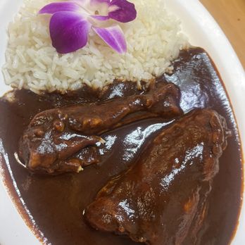 Mi Lindo Oaxaca - Red mole Sauce & white rice - Mexican Near Me - Baldwin Park, California Mi Lindo Oaxaca - Red mole Sauce & white rice - Mexican Near Me - Baldwin Park, California
