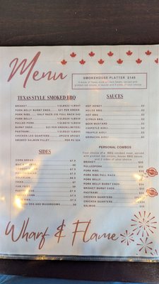 Menu photo 1 Wharf and Flame Richmond, BC Menu photo 1 Wharf and Flame Richmond, BC