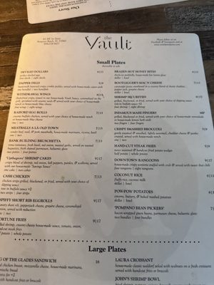 Menu photo 1 The Vault Pompano Beach, FL Menu photo 1 The Vault Pompano Beach, FL