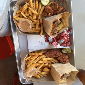 Main Chick Hot Chicken - Combo 1. Sandwich, Tender Fries - Chicken Shop Near Me - Pasadena, California