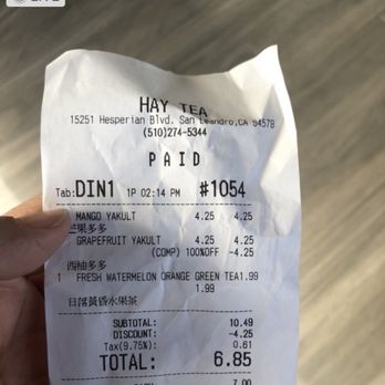 Hay Tea - 2:57pm.. still no drinks. - Bubble Tea Near Me - San Leandro, California Hay Tea - 2:57pm.. still no drinks. - Bubble Tea Near Me - San Leandro, California