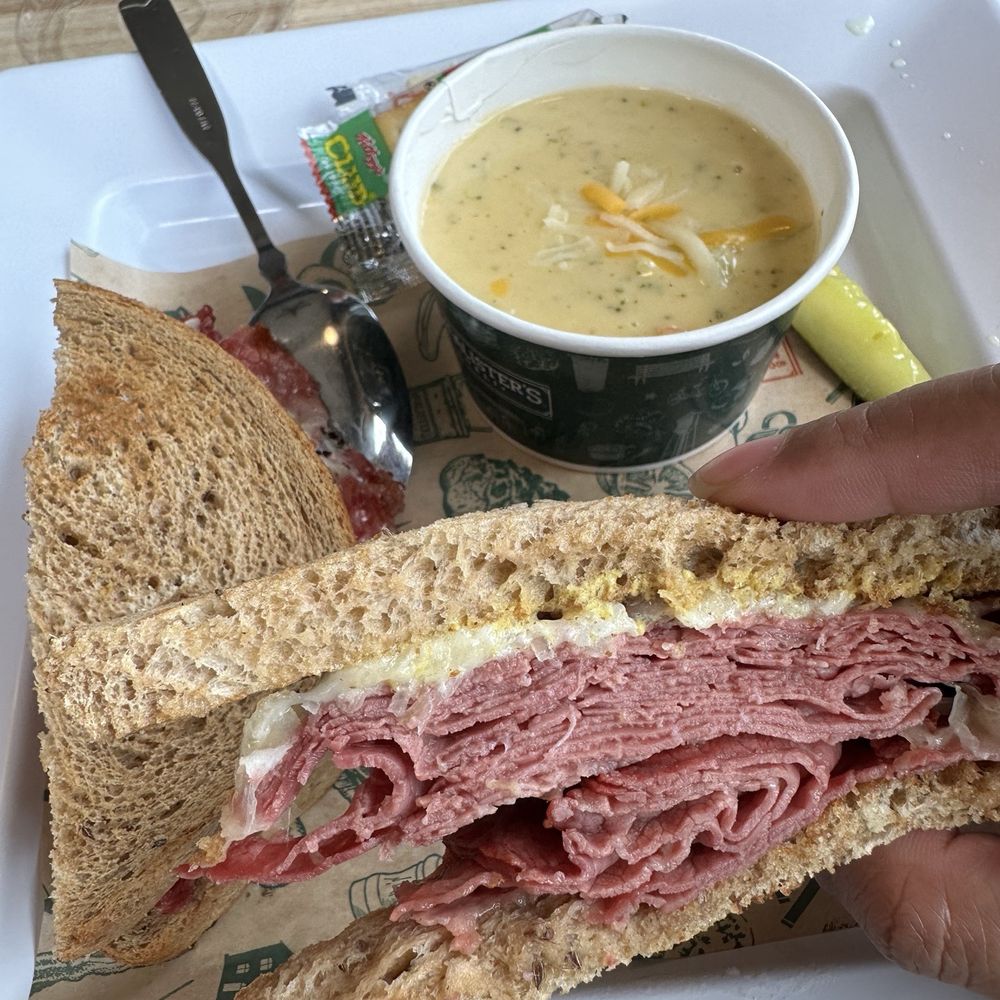 McAlister's Deli - Ruben sandwiched with broccoli cheese soup - Delis Near Me - Webster, Texas