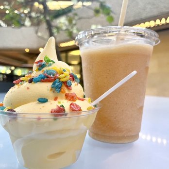Kokoro Cafe - POG slush & DOLE pineapple whip - Desserts Near Me - Honolulu, Hawaii
