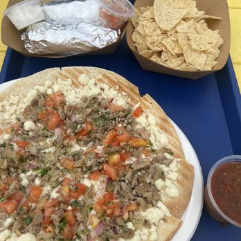 Coastal Cantina - Duck Pato Pizzadilla & mahi tacos - Seafood Near Me - Duck, North Carolina