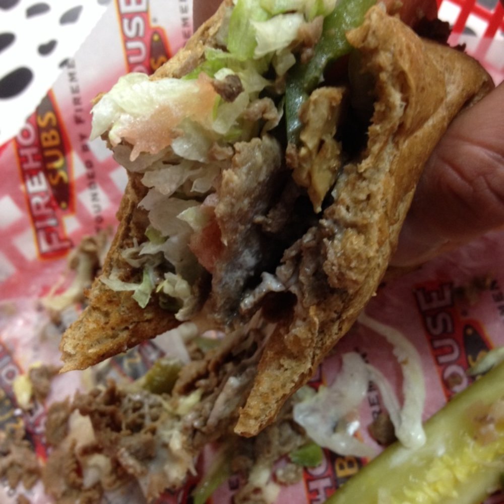 Almost finishing my Steak&Cheese!