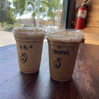 Rescate Coffee - Left to Right: Honey Bear Frappe and S'more Latte - Coffee & Tea Near Me - Elk Grove, California Rescate Coffee - Left to Right: Honey Bear Frappe and S'more Latte - Coffee & Tea Near Me - Elk Grove, California